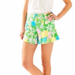 Lilly Pulitzer Womens Folly Flouncy Skort (Multi Hibiscus Stroll) Size 6